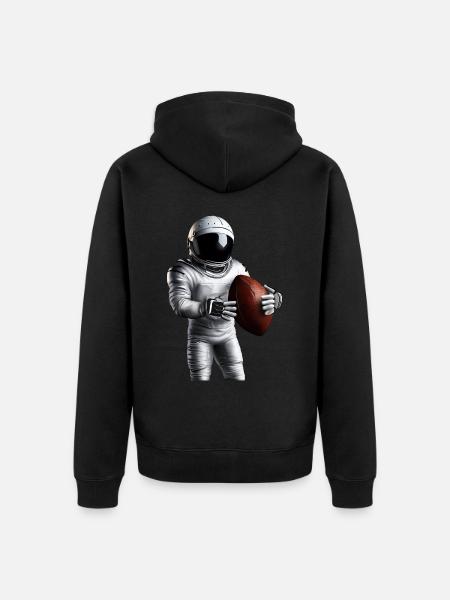 Atterrissage dans l’espace - Veste à capuche bio Premium Unisexe - noir
