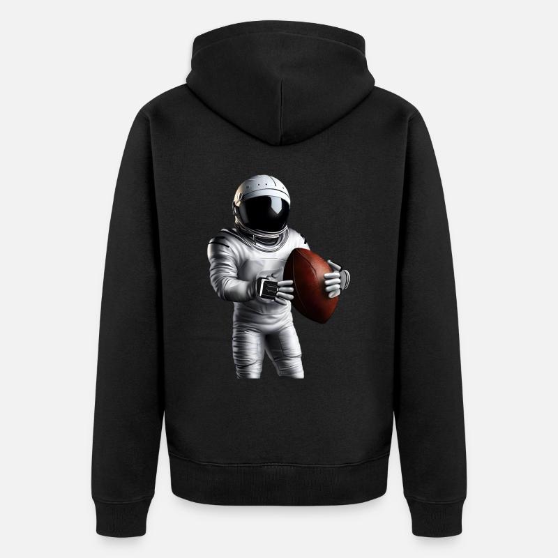 Atterrissage dans l’espace - Veste à capuche bio Premium Unisexe - noir