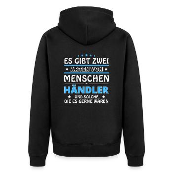 Cadeau du concessionnaire - Deux types de... Concevoir - Veste à capuche bio Premium Unisexe - noir - Dos - Nico (187cm)