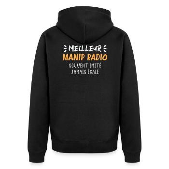 Souvent imité jamais égalé meilleur Manip Radio - Veste à capuche bio Premium Unisexe - noir - Dos - Nico (187cm)
