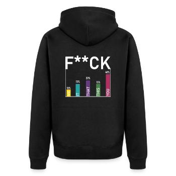 Fuck statistics - Unisex Premium Organic Zip Hoodie - black - Back - Nico (187cm)