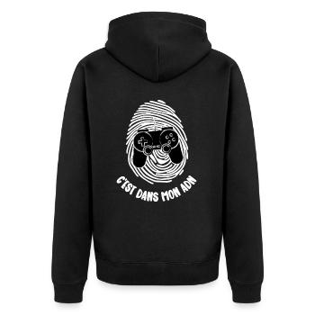 mon adn - Veste à capuche bio Premium Unisexe - noir - Dos - Nico (187cm)