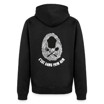 mon adn - Veste à capuche bio Premium Unisexe - noir - Dos - Nico (187cm)