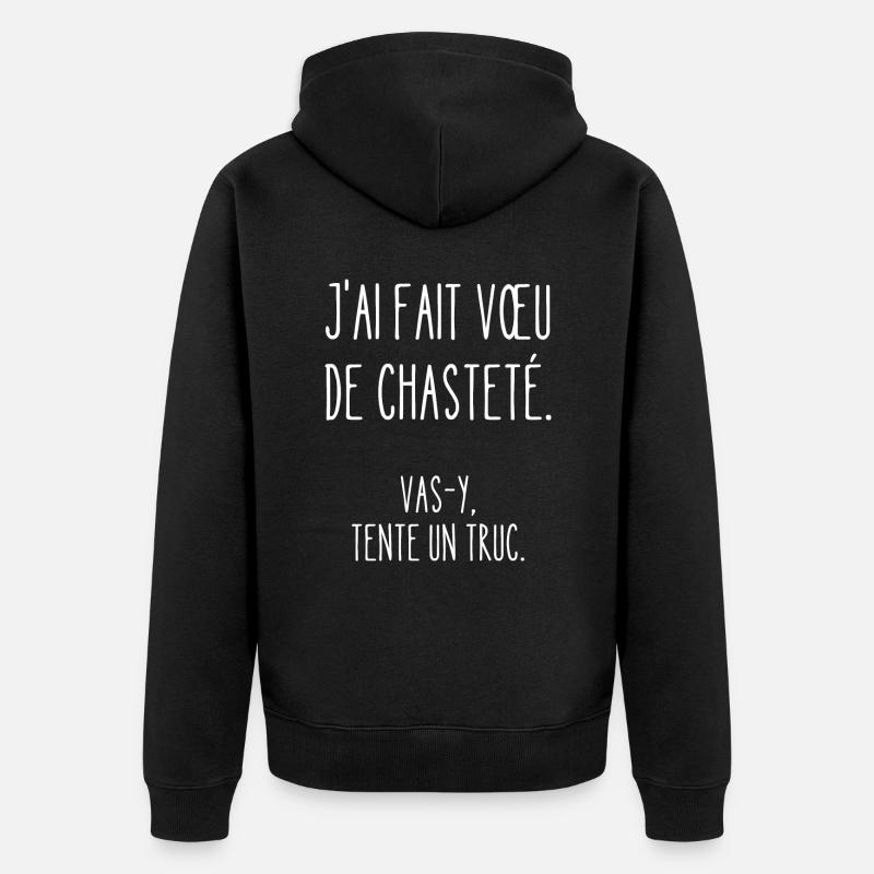 vœu de chasteté - Veste à capuche bio Premium Unisexe - noir