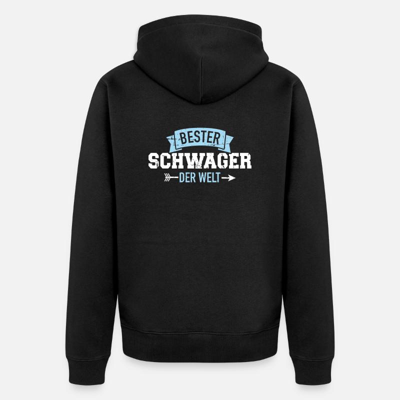 Schwager - Unisex Premium Bio Zip Hoodie - Schwarz