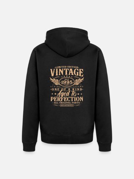 Vintage 1995 Jahrgang Geburtstag Retro Geschenk - Ekologisk premiumluvjack unisex - svart