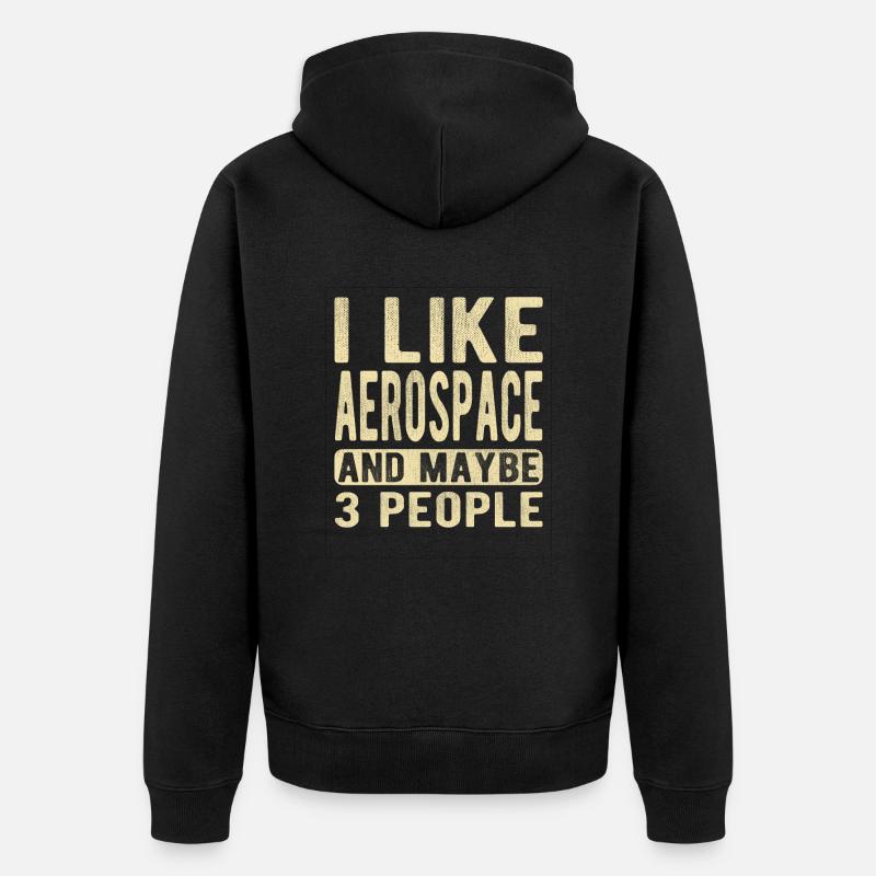 Dicton de l’aérospatiale - Veste à capuche bio Premium Unisexe - noir
