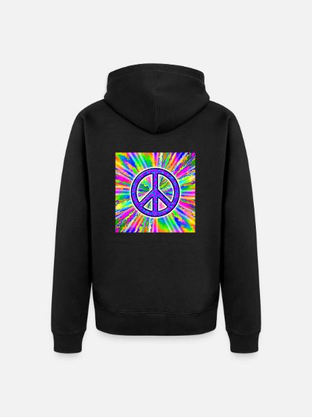 Enjoy Some Peace - Unisex Premium Organic Zip Hoodie - black