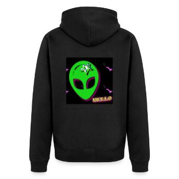 Hello (Alien) - Shop WoW - 2023 - Unisex Premium Organic Zip Hoodie - black - Back - Nico (187cm)
