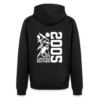 LIMITED EDITION 2005 COOKING 21ST BIRTHDAY CHEF - Unisex Premium Organic Zip Hoodie - black - Back - Nico (187cm)