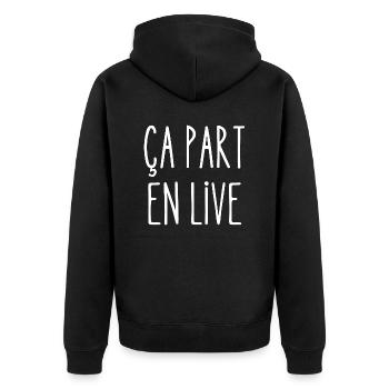 ça part en live - Veste à capuche bio Premium Unisexe - noir - Dos - Nico (187cm)
