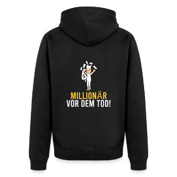 Millionnaire avant la mort ! - Veste à capuche bio Premium Unisexe - noir - Dos - Nico (187cm)