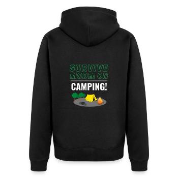 Mode Survie: ON - Camping! - Veste à capuche bio Premium Unisexe - noir - Dos - Nico (187cm)