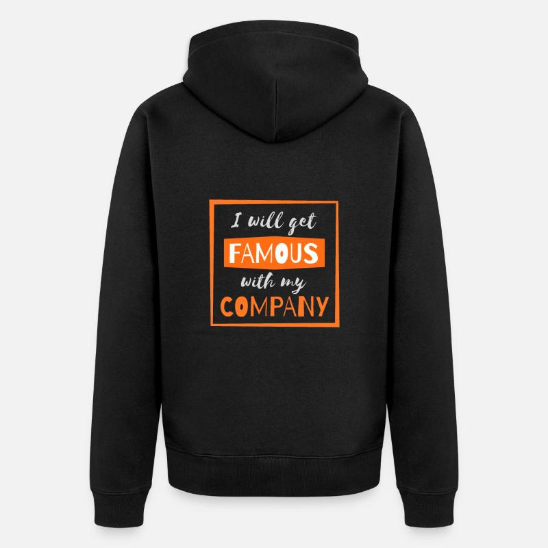 célèbre avec mon entreprise - Veste à capuche bio Premium Unisexe - noir