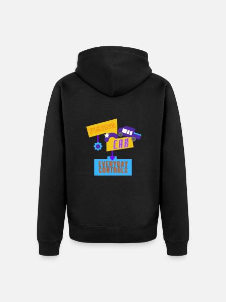 Tuning-Auto, alltägliche Kontrollen - Unisex Premium Bio Zip Hoodie - Schwarz