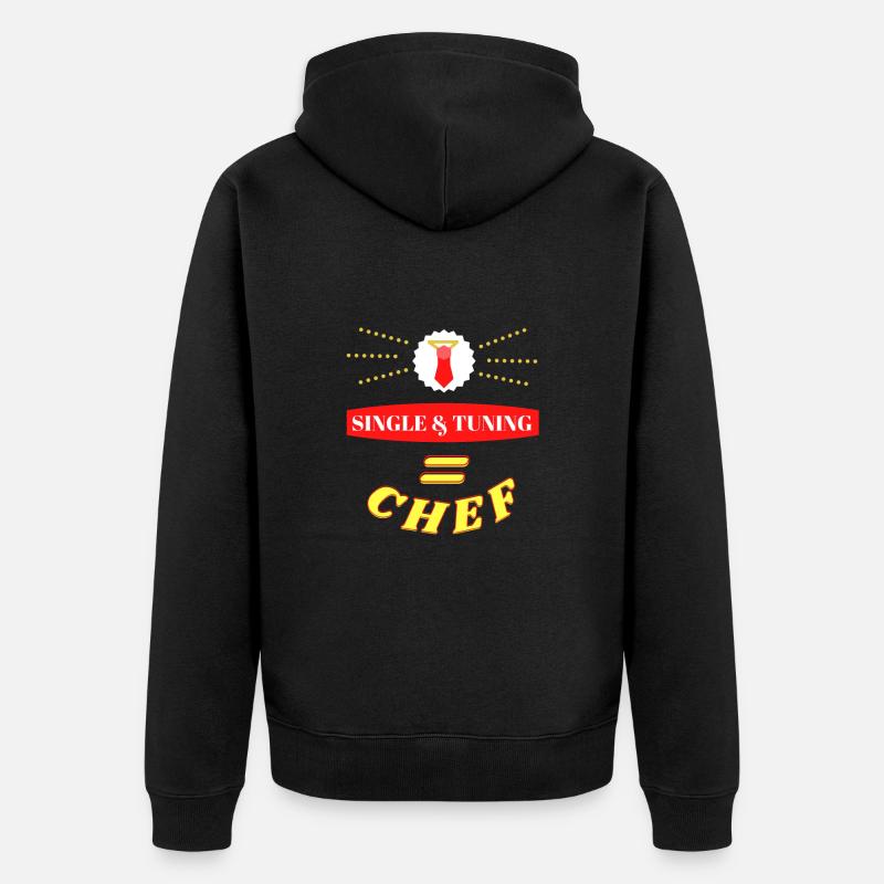 Single & Tuning = Chef - Unisex Premium Bio Zip Hoodie - Schwarz
