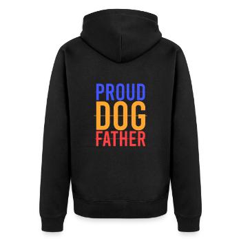 fier père de chien - Veste à capuche bio Premium Unisexe - noir - Dos - Nico (187cm)