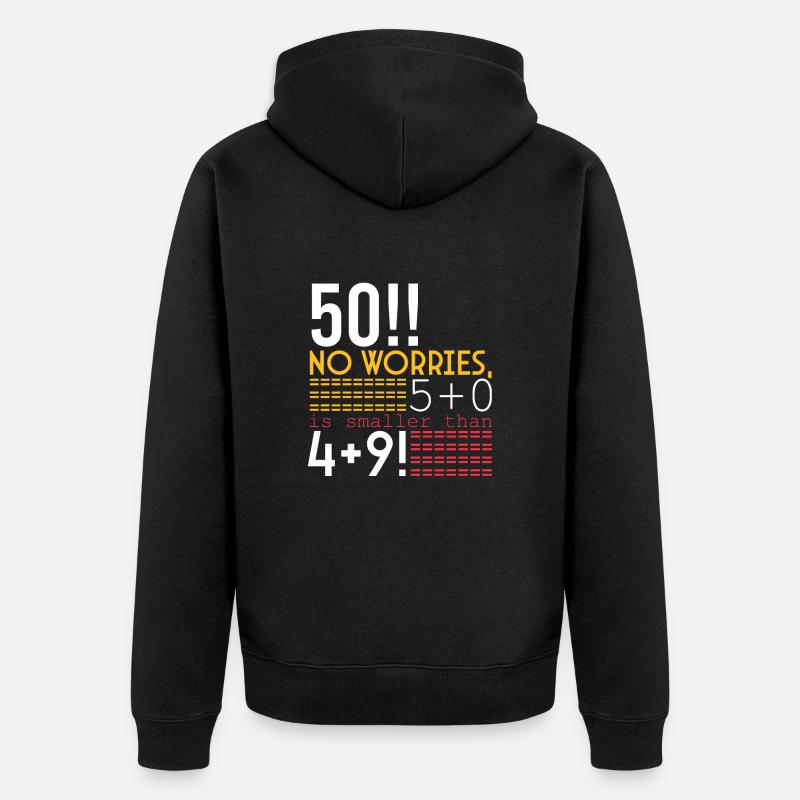 Joyeux 50e anniversaire!!! - Veste à capuche bio Premium Unisexe - noir