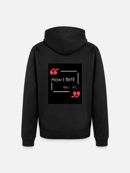 Comment puis-je flirter? - Veste à capuche bio Premium Unisexe - noir
