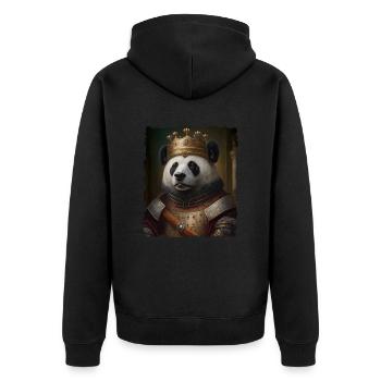 Renaissance Pet Portrait Géant Panda King Crown - Veste à capuche bio Premium Unisexe - noir - Dos - Nico (187cm)