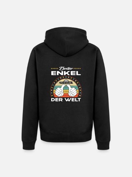 Bester enkel der Welt - Unisex Premium Bio Zip Hoodie - Schwarz