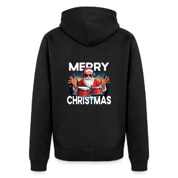 Joyeux Noël Père Noël - Veste à capuche bio Premium Unisexe - noir - Dos - Nico (187cm)