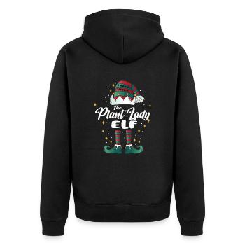 plante dame elfe drôle famille Noël Noël - Veste à capuche bio Premium Unisexe - noir - Dos - Nico (187cm)