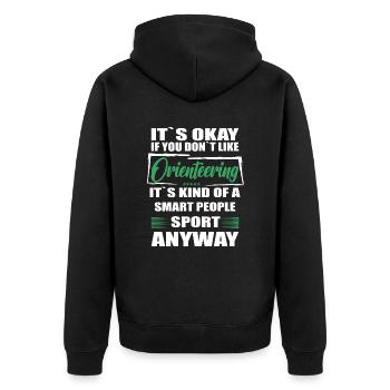 Ce n’est pas grave si vous n’aimez pas la course d’orientation - Veste à capuche bio Premium Unisexe - noir - Dos - Nico (187cm)