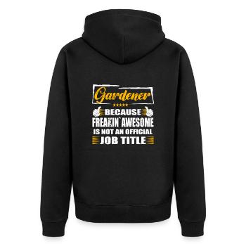 Jardinier Freakin Génial Drôle Travail - Veste à capuche bio Premium Unisexe - noir - Dos - Nico (187cm)