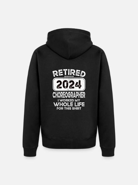 Retired Choreographer 2024 - Unisex Premium Organic Zip Hoodie - black