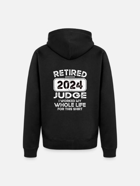 Retired Judge 2024 - Unisex Premium Organic Zip Hoodie - black