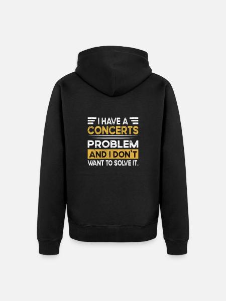 Concerts is my hobby - Unisex Premium Organic Zip Hoodie - black