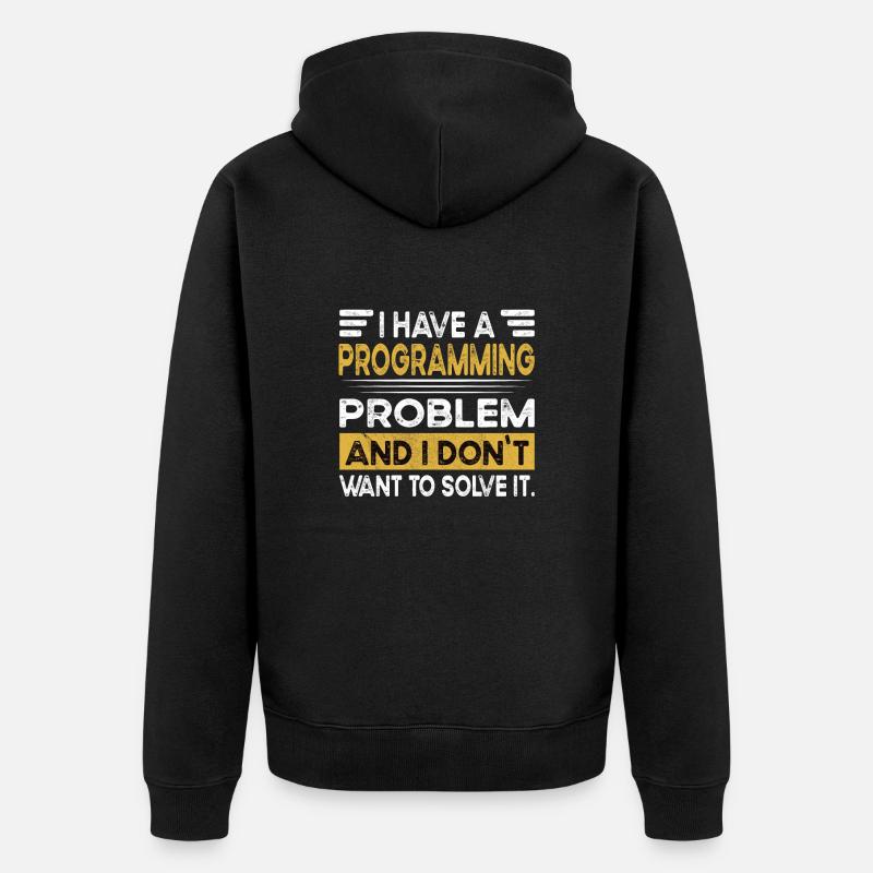 Programming is my hobby - Unisex Premium Organic Zip Hoodie - black