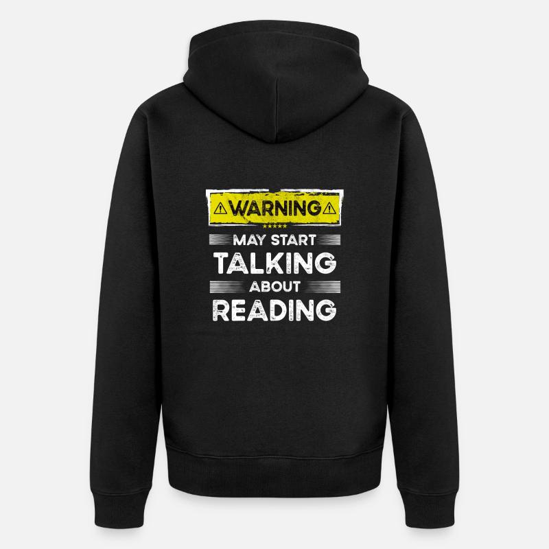 Parler de lire drôle - Veste à capuche bio Premium Unisexe - noir