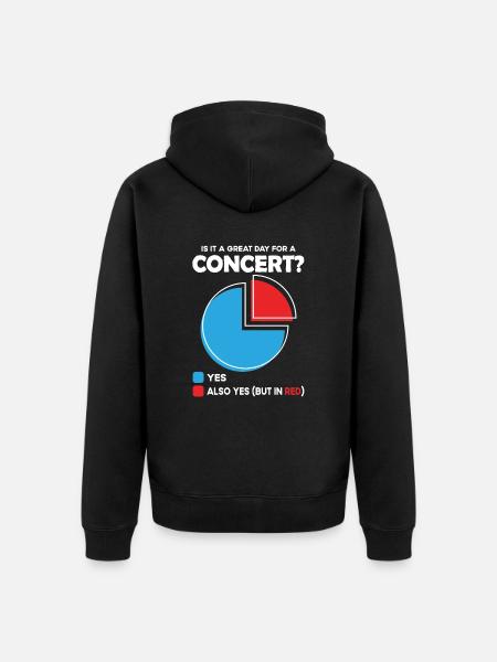 Is it a great Day for concert - Unisex Premium Organic Zip Hoodie - black