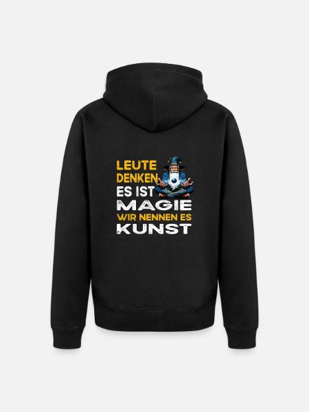 Folk tror magisk kunst kunstner tatovering - Premium økologisk unisex-hettejakke - svart