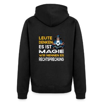 Les gens pensent que le juge de la juridiction magique - Veste à capuche bio Premium Unisexe - noir - Dos - Nico (187cm)