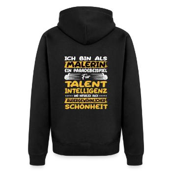 Le peintre, un excellent exemple de talent - Veste à capuche bio Premium Unisexe - noir - Dos - Nico (187cm)