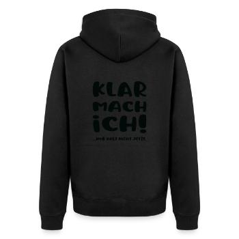 Sure, I'll do it! Just don't stop working in the office now - Unisex Premium Organic Zip Hoodie - black - Back - Nico (187cm)