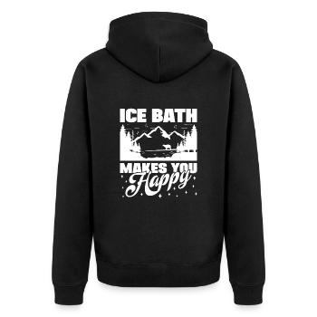 Le bain de glace à l’eau glacée vous rend heureux - Veste à capuche bio Premium Unisexe - noir - Dos - Nico (187cm)
