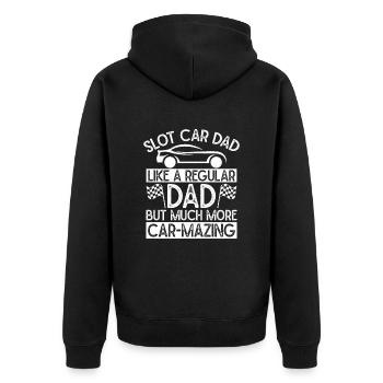 mari papa voiture de circuit légende course de dragsters - Veste à capuche bio Premium Unisexe - noir - Dos - Nico (187cm)