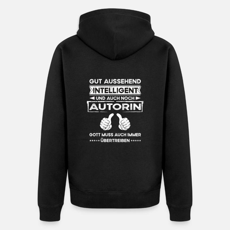 Auteur : Beau, Intelligent - Veste à capuche bio Premium Unisexe - noir