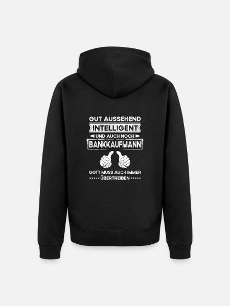 Banker Handsome Intelligent - Unisex Premium Organic Zip Hoodie - black