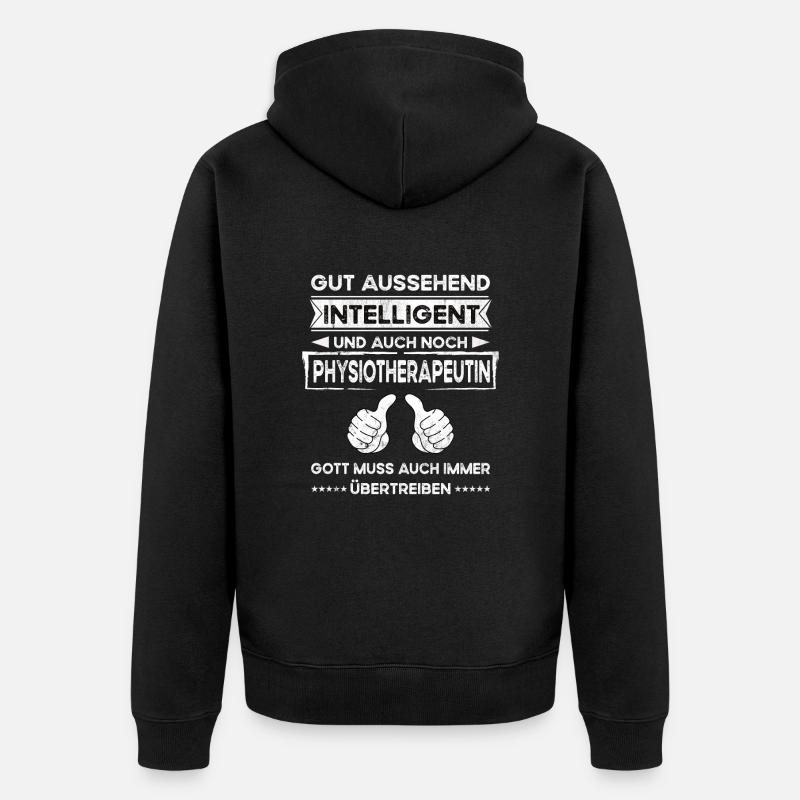Kinésithérapeute Beau Intelligent - Veste à capuche bio Premium Unisexe - noir