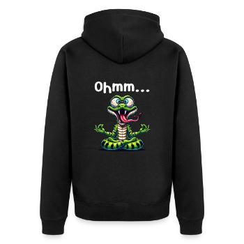 Ohmmm drôle yoga méditation sport - Veste à capuche bio Premium Unisexe - noir - Dos - Nico (187cm)