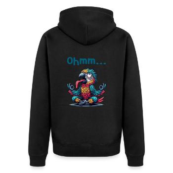 Ohmmm drôle yoga méditation sport - Veste à capuche bio Premium Unisexe - noir - Dos - Nico (187cm)
