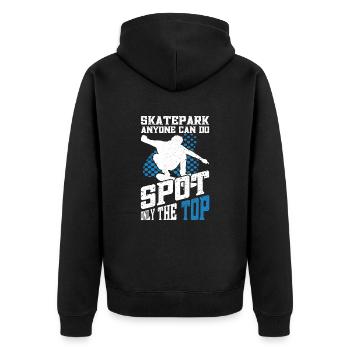 Skateboard Art For Boys Girls Men Skateboard Gifts - Unisex Premium Organic Zip Hoodie - black - Back - Nico (187cm)