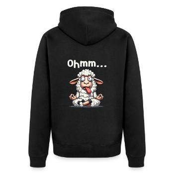 Ohmmm drôle yoga méditation sport - Veste à capuche bio Premium Unisexe - noir - Dos - Nico (187cm)