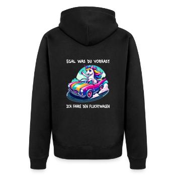 Peu importe ce que tu fais, je conduirai la voiture de fuite - Veste à capuche bio Premium Unisexe - noir - Dos - Nico (187cm)