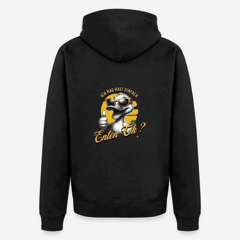 J’aime juste les canards - Veste à capuche bio Premium Unisexe - noir